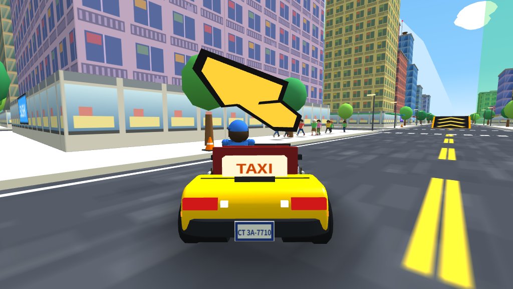 ブッ飛びタクシーのゲーム画面